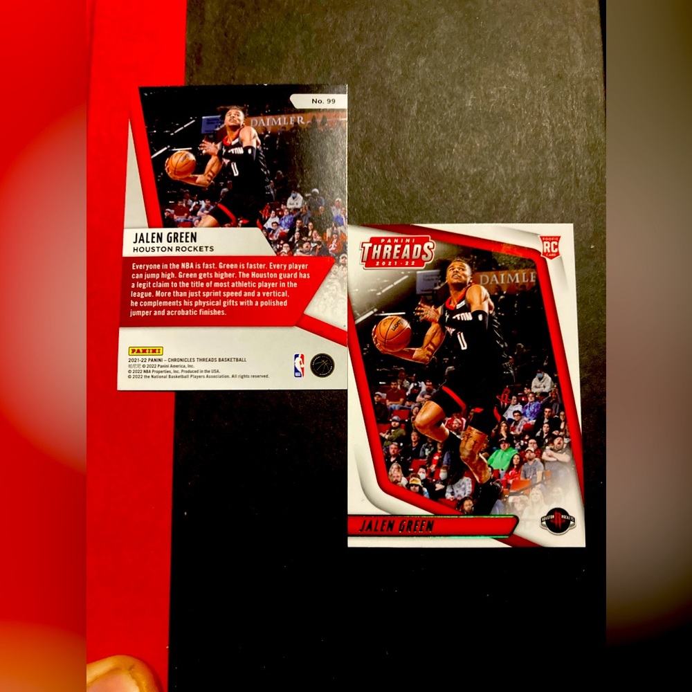Jalen Green NBA panini RC trading cards (2)